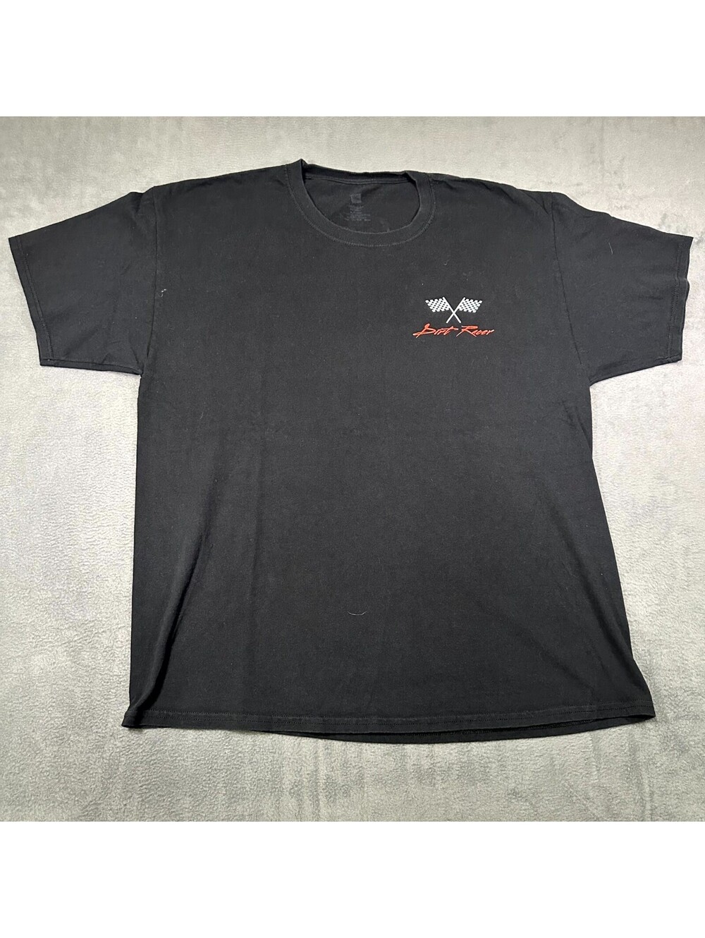 Hanes T-Shirt Black Men XL Heavyweight Dirt Racer Graphic Soft Comfort Motocross